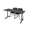 Kobe Rectangle Training Table, 72" W, 29" H, Laminate Top, Gray MKTRCT7230GY44BK - alternate 1